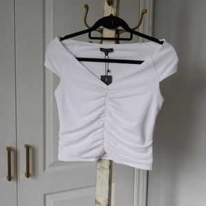 White Dynamite Crop Top